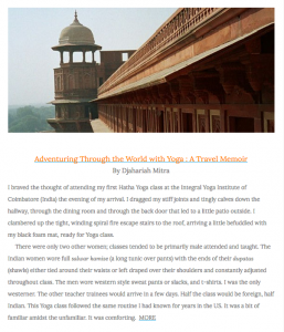 Integral Yoga Magazine eWeekly article