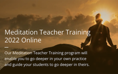 Meditation Teacher Training Online: Dec. 2022 – Jan. 2023